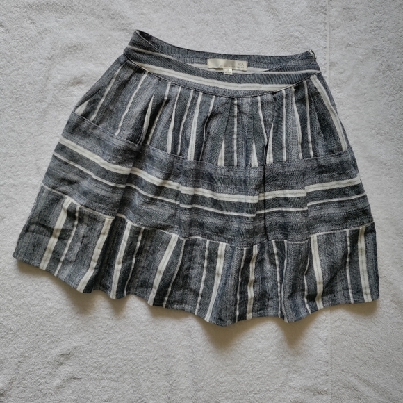 🆕JOA | Striped Linen Chambray Skirt Size XS - Picture 1 of 9